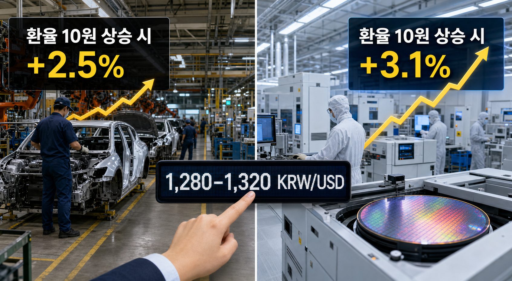 환율 수출 기업 이익 상관관계 분석