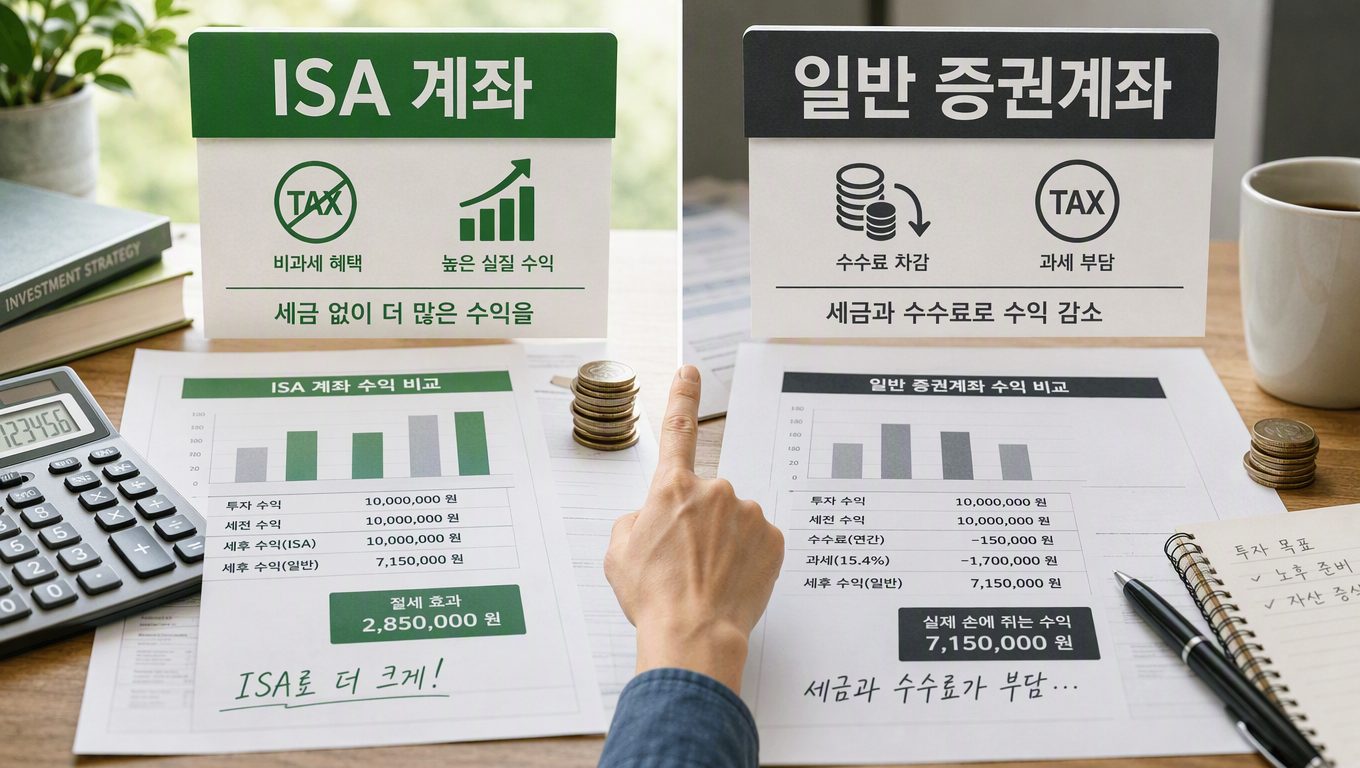 ISA 계좌 장점 vs 일반 계좌 비교: 수수료·세금·수익률 차이와 isa계좌 장점