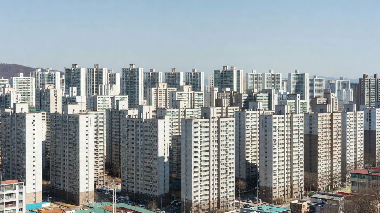 문재인 정부 부동산 가격 상승을 보여주는 수도권 아파트 단지
