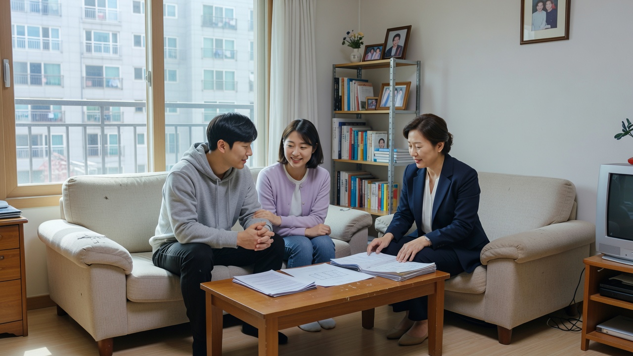 박근혜 정부 부동산 정책으로 주택 구매를 준비하는 가족