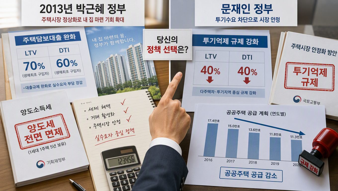 박근혜 정부 부동산 정책과 문재인 정부 정책 비교 시 확인할 핵심 차이점