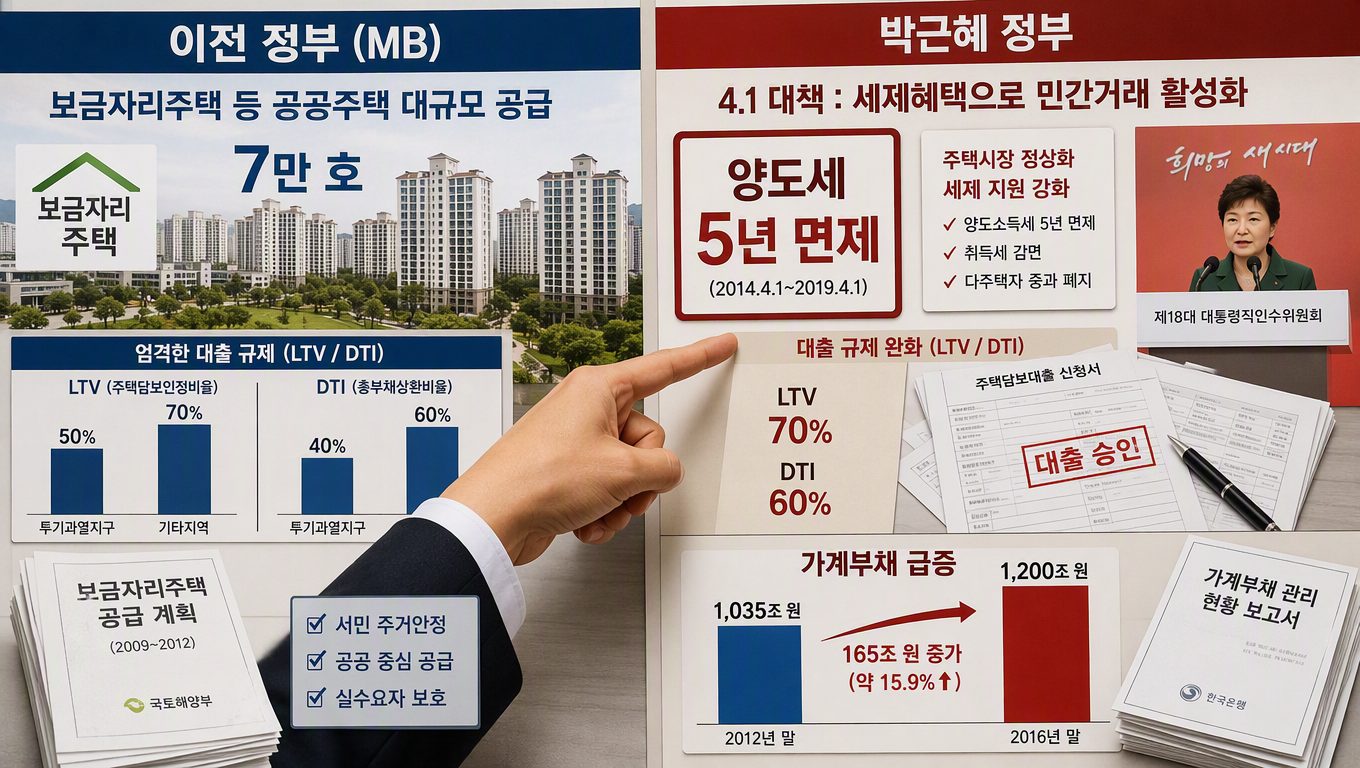 박근혜 정부 부동산 정책 정리 이전 정부와 비교한 핵심 차이점