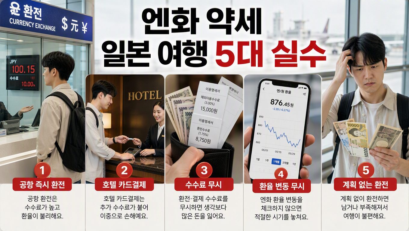 엔화 약세 일본 여행에서 반드시 피해야 할 5가지 환전·결제 실수
