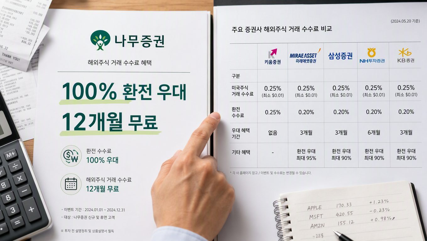 나무증권 환전 수수료 확인: 해외주식 환전 우대 적용과 제한 사항