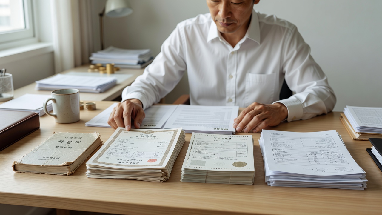 금융 상품별 환차익 세금 차이를 보여주는 투자 서류 비교