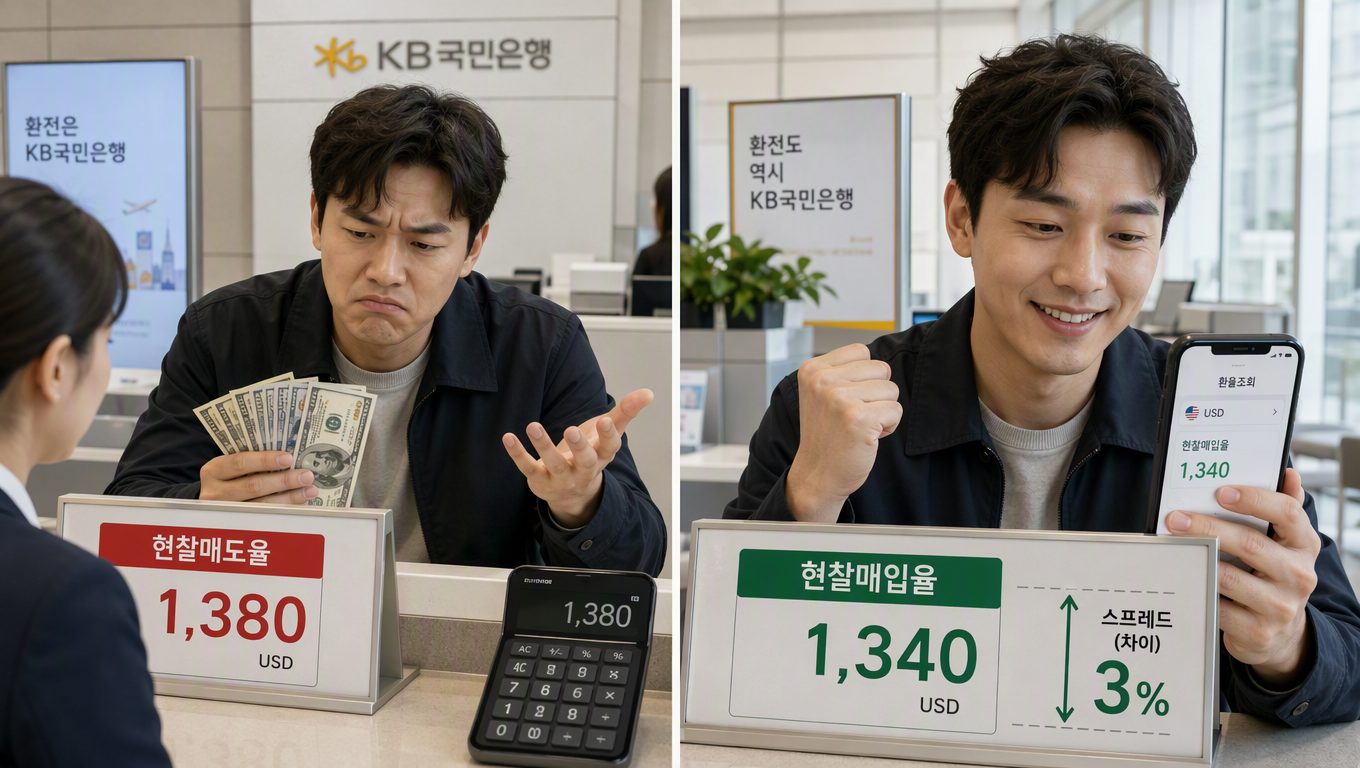 달러 살때 팔때 가격 다른 이유