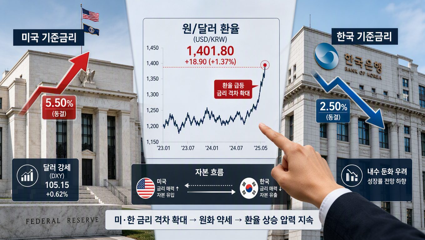 금리 환율 상관관계로 보는 금리 정책 차이