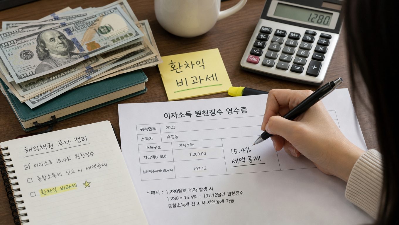달러 예금 이자 세금과 환차익 비과세